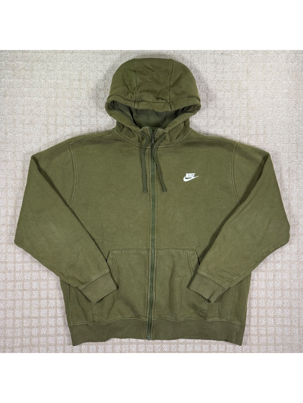 Nike Full Zip Hoodie Olive Xl